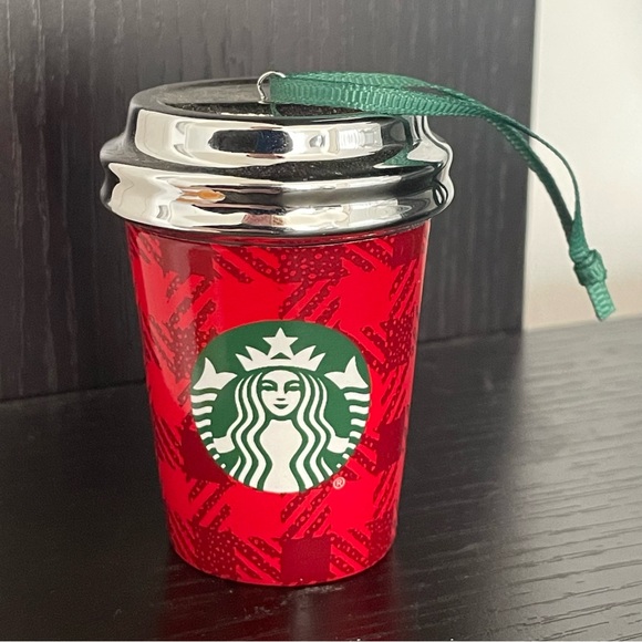 JUST IN Starbucks Holiday 2016 Drink Cup Ornament Vintage Collectible Red Plaid - Picture 7 of 7